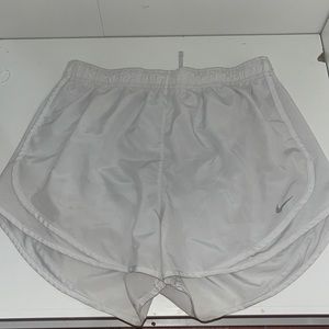 white nike shorts